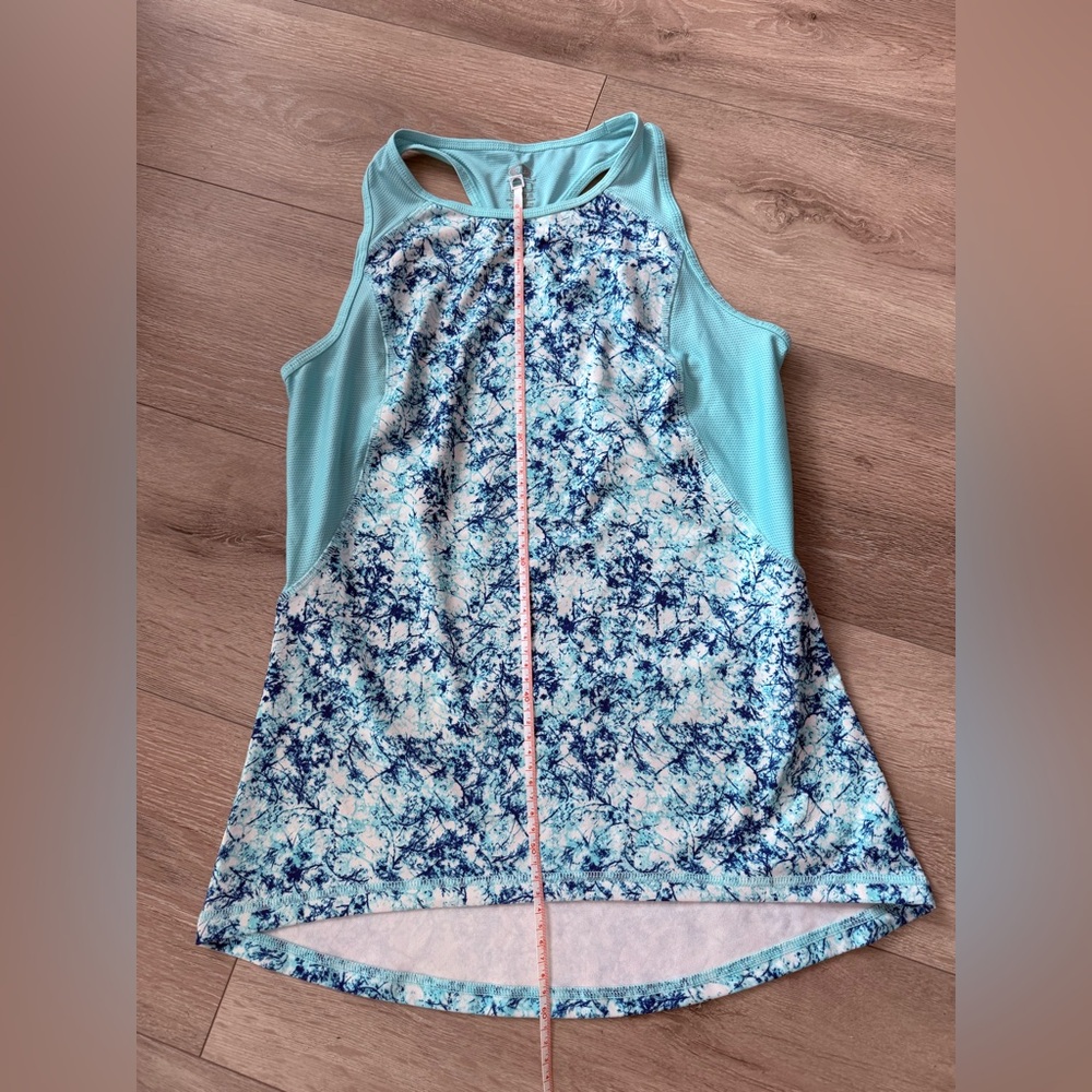 Athletic Works Teal and White Patterned Vest